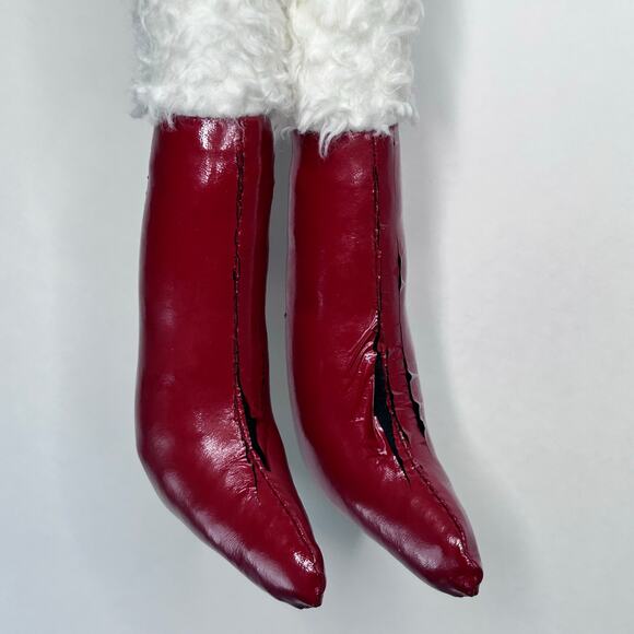 Woof & Poof Christmas Dog Airedale Terrier Plush Plaid Skirt Red Boots 28" - Picture 9 of 10